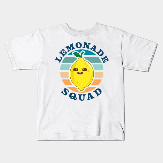 Lemonade Squad - Funny Lemonade Stand Summer Kids T-Shirt by OrangeMonkeyArt